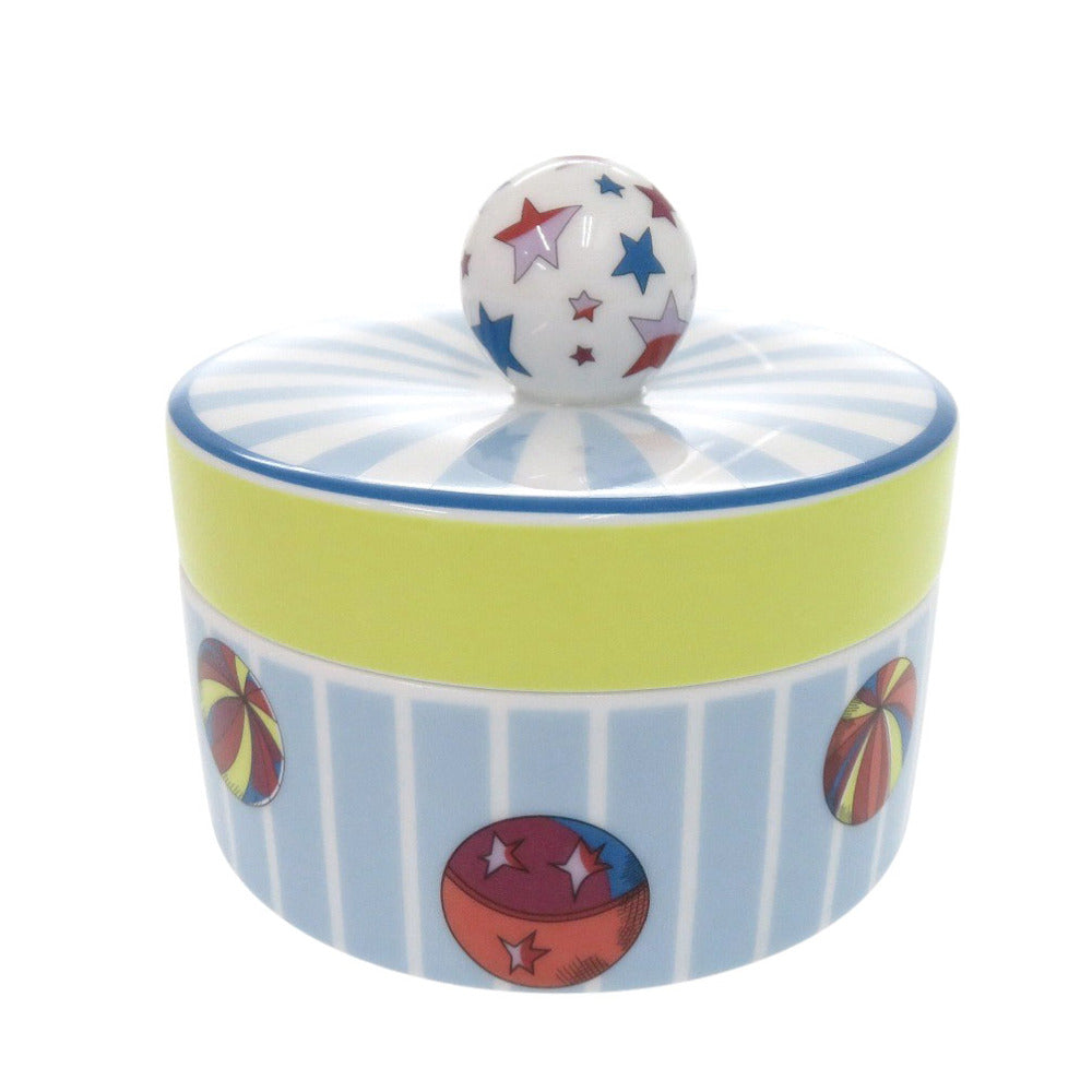 HERMES Other miscellaneous goods Porcelain blue Circus Trinket Box