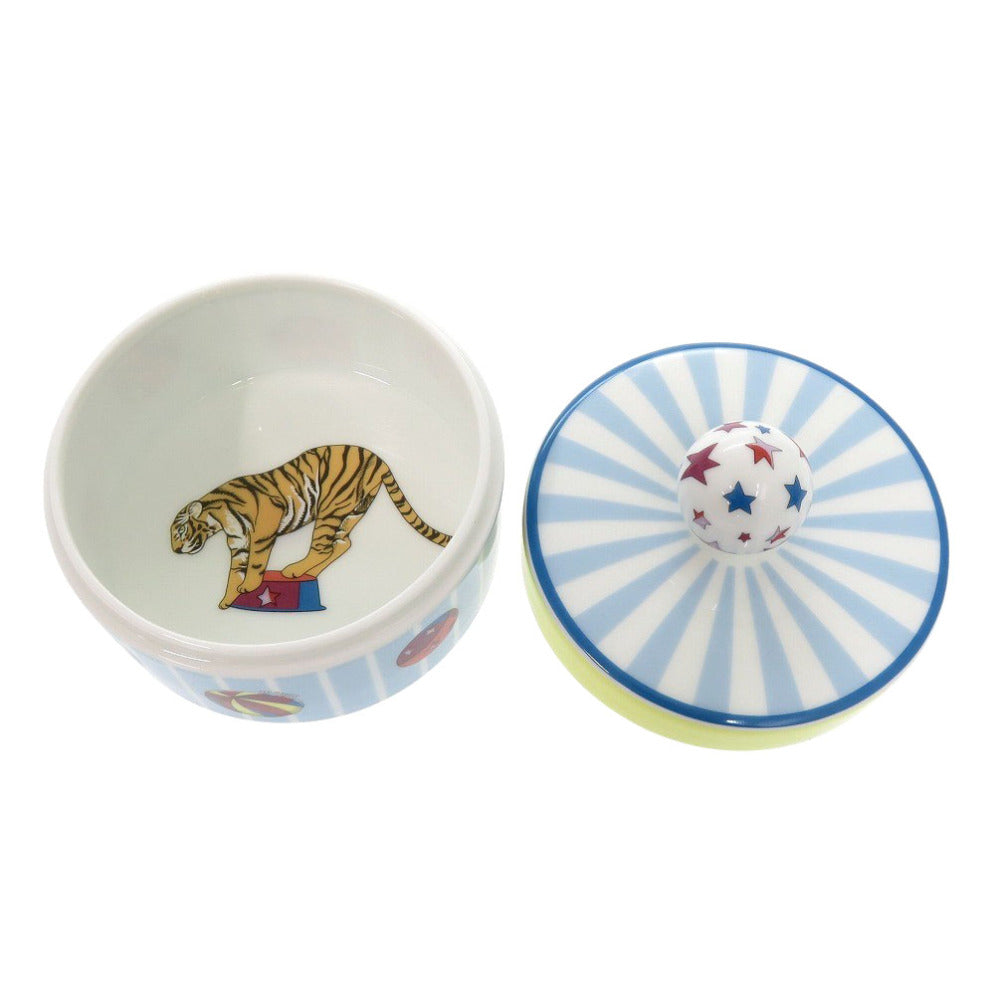 HERMES Other miscellaneous goods Porcelain blue Circus Trinket Box