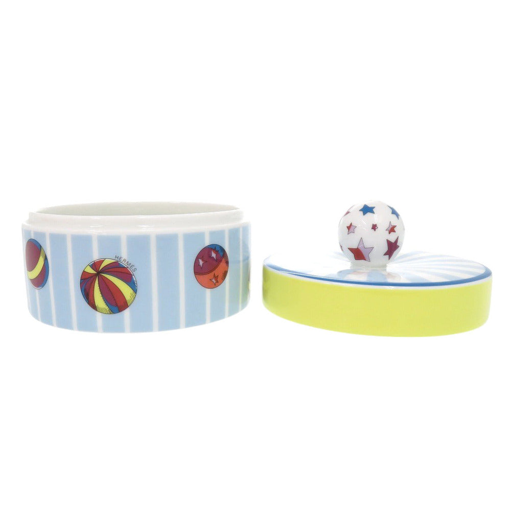 HERMES Other miscellaneous goods Porcelain blue Circus Trinket Box