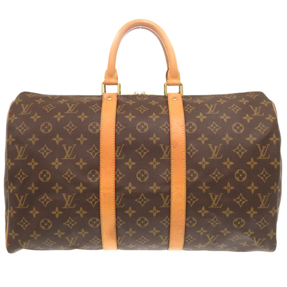 LOUIS VUITTON Boston Duffel bag M41428 Monogram canvas Brown Monogram Keepall 45 mens Used