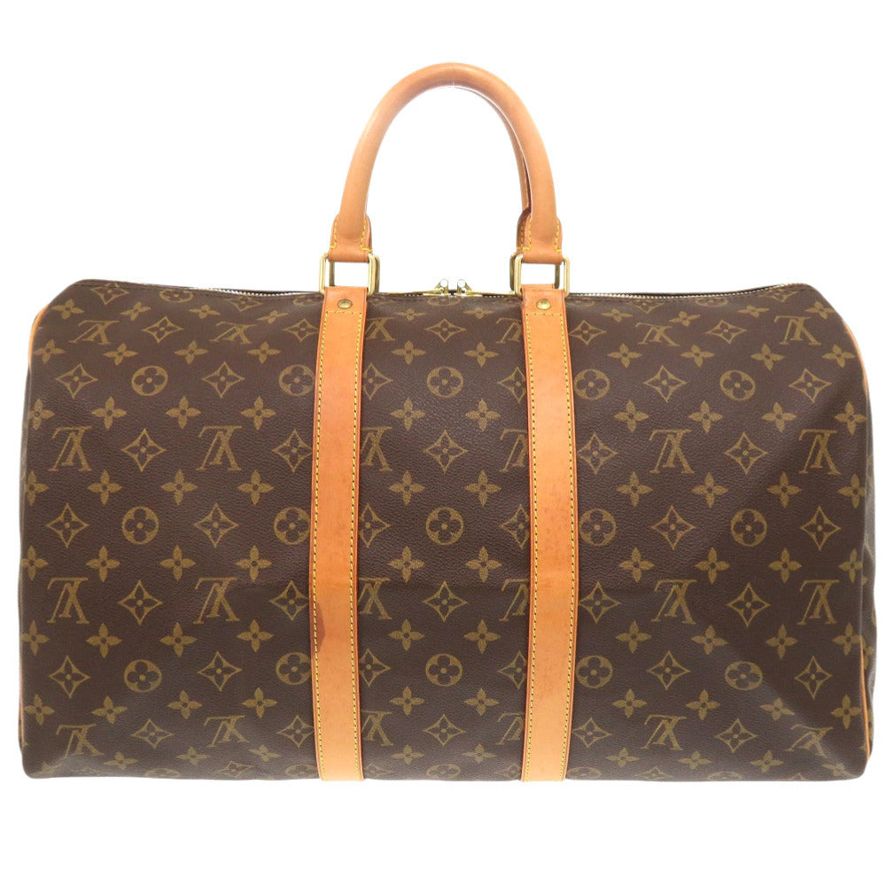 LOUIS VUITTON Boston Duffel bag M41428 Monogram canvas Brown Monogram Keepall 45 mens Used