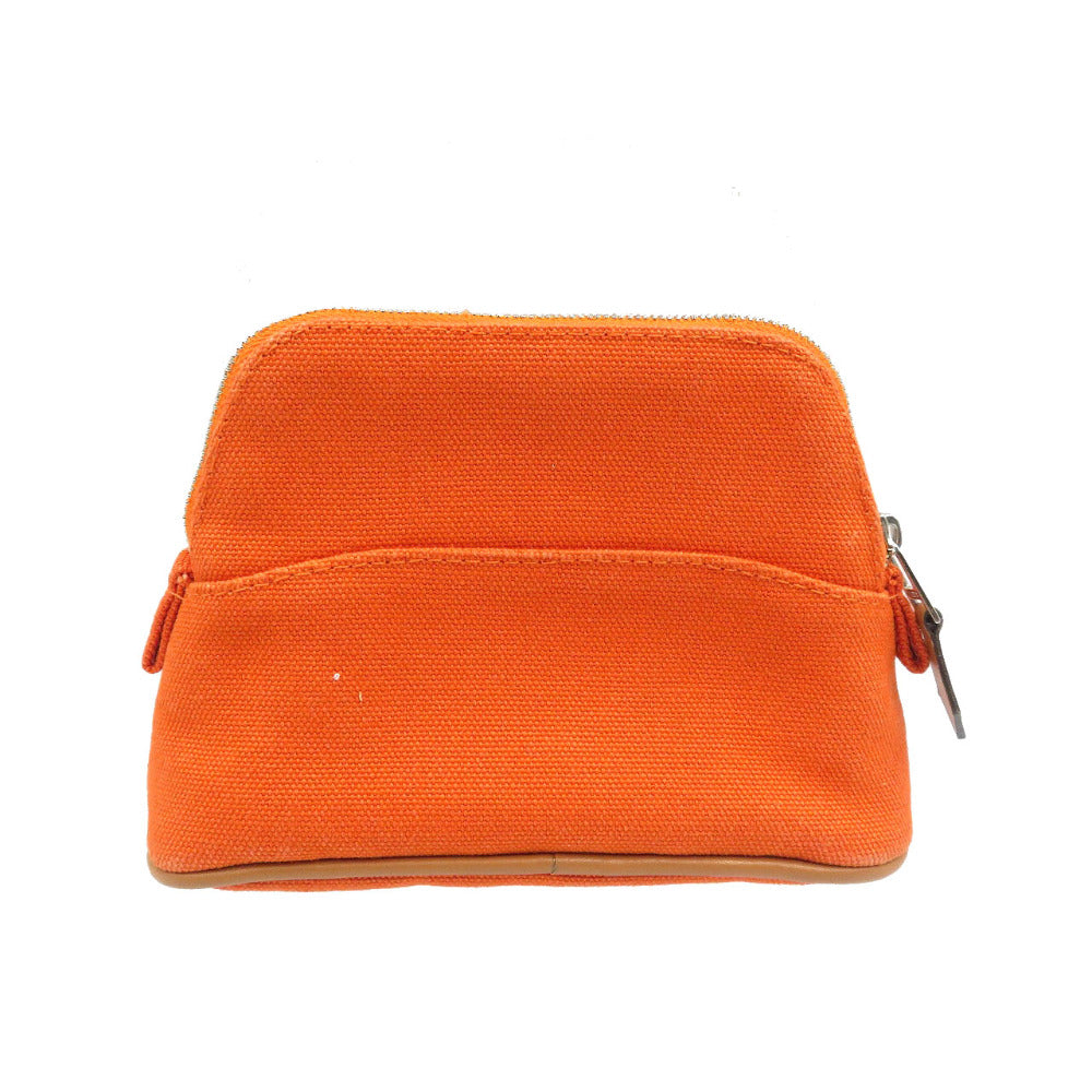 HERMES Pouch Cotton, Leather Orange Boride pouch mini mini