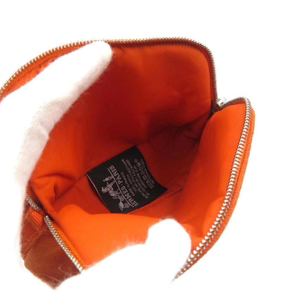 HERMES Pouch Cotton, Leather Orange Boride pouch mini mini