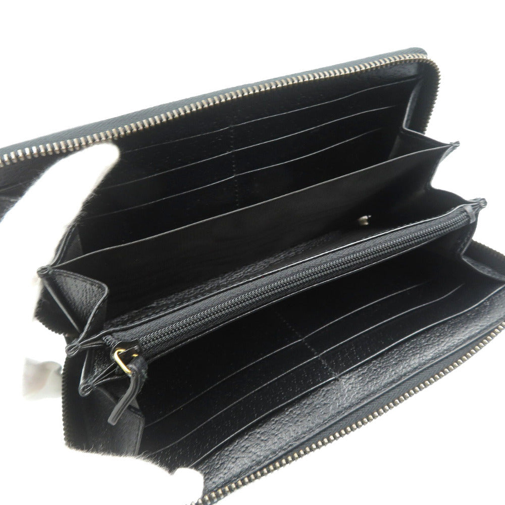 GUCCI Long Wallet Purse 523667 leather black Animalie