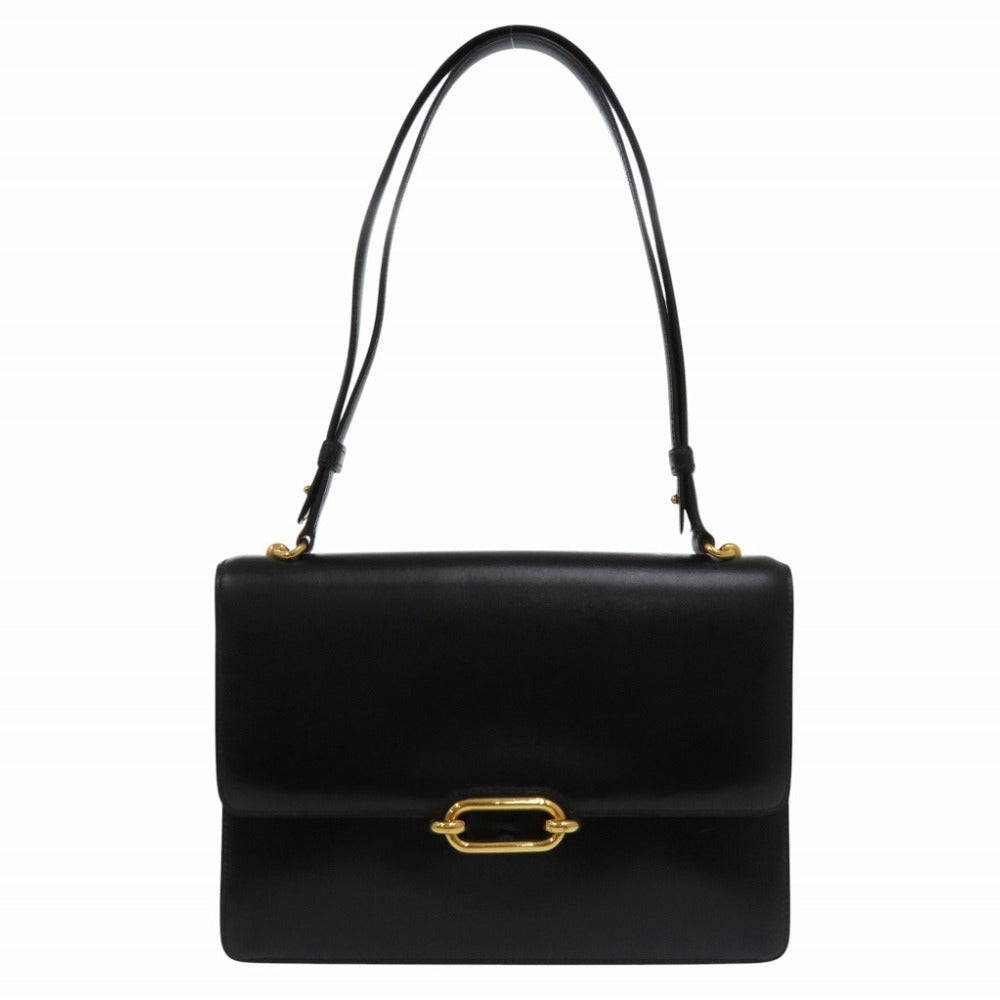 HERMES Shoulder Bag Box scarf black fonsbell