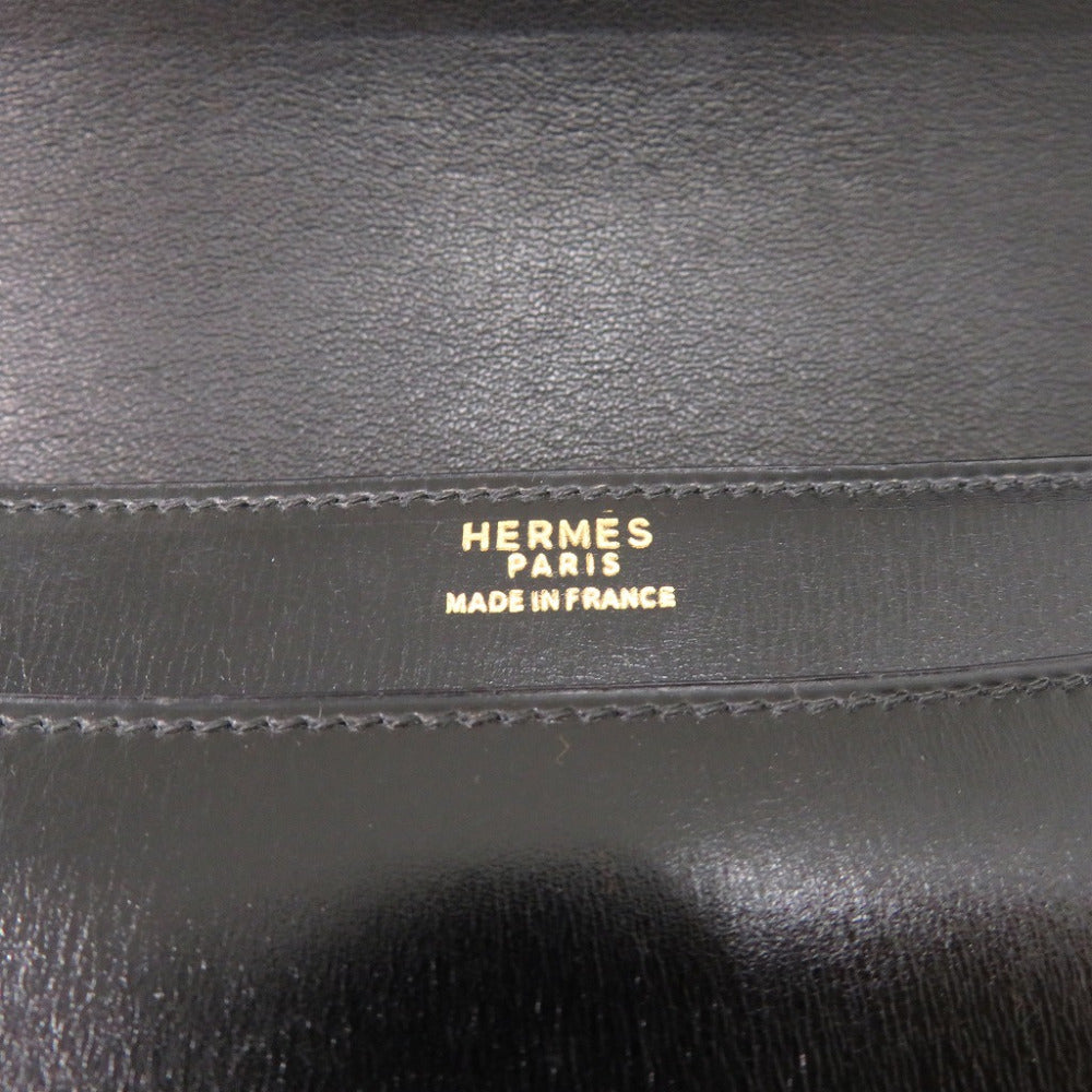 HERMES Shoulder Bag Box scarf black fonsbell