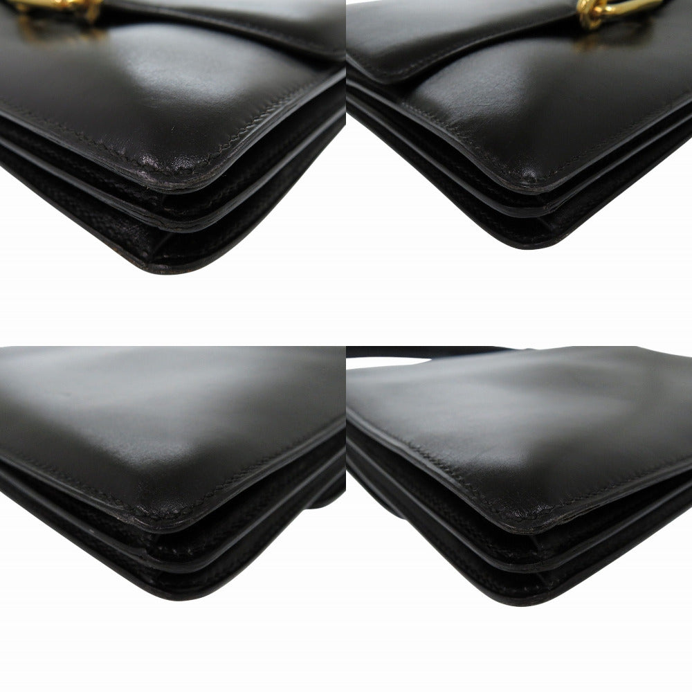 HERMES Shoulder Bag Box scarf black fonsbell