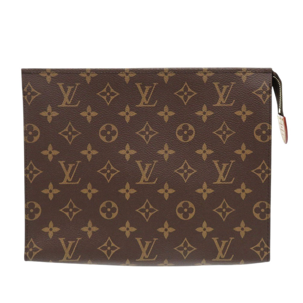 LOUIS VUITTON Clutch bag M47542 Monogram canvas Brown Poche toilette26