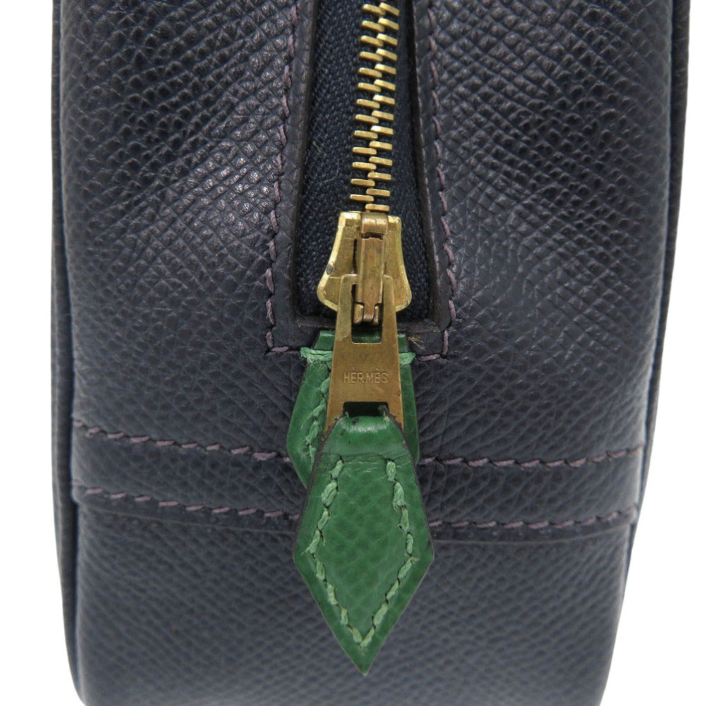 HERMES Handbag Courchevel Blue indigo Mini plum Women Used