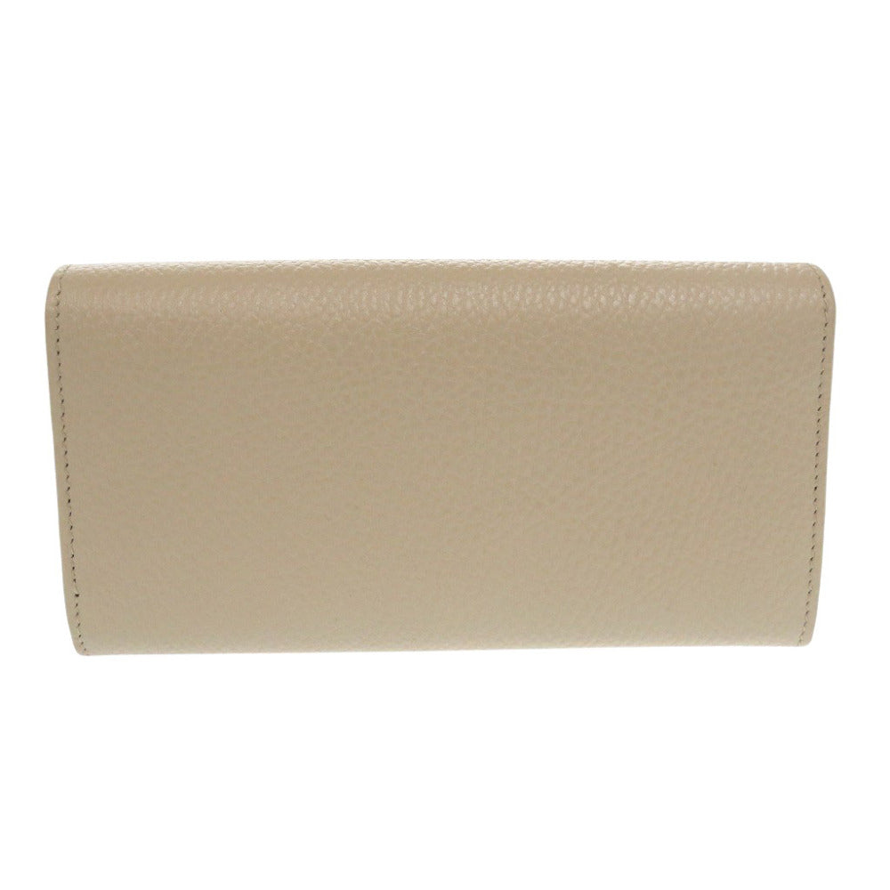 GUCCI Long Wallet Purse 456116 leather beige GG Marmont Continental wallet