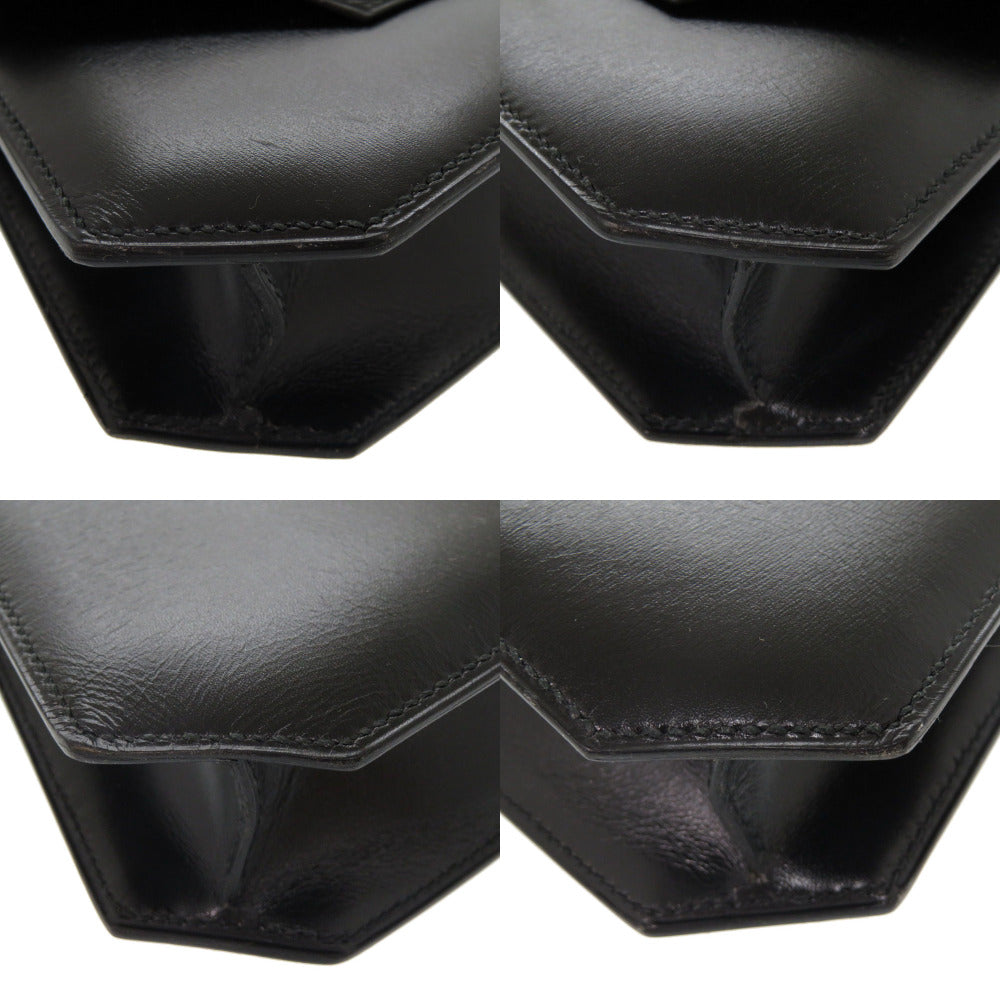 HERMES Shoulder Bag Box scarf black Napoleon