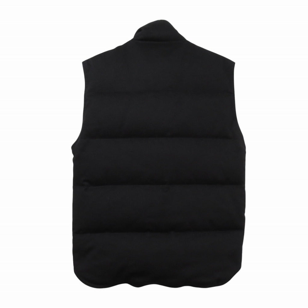 HERMES Down vest Cashmere, Nylon black Cashmere down vest 46