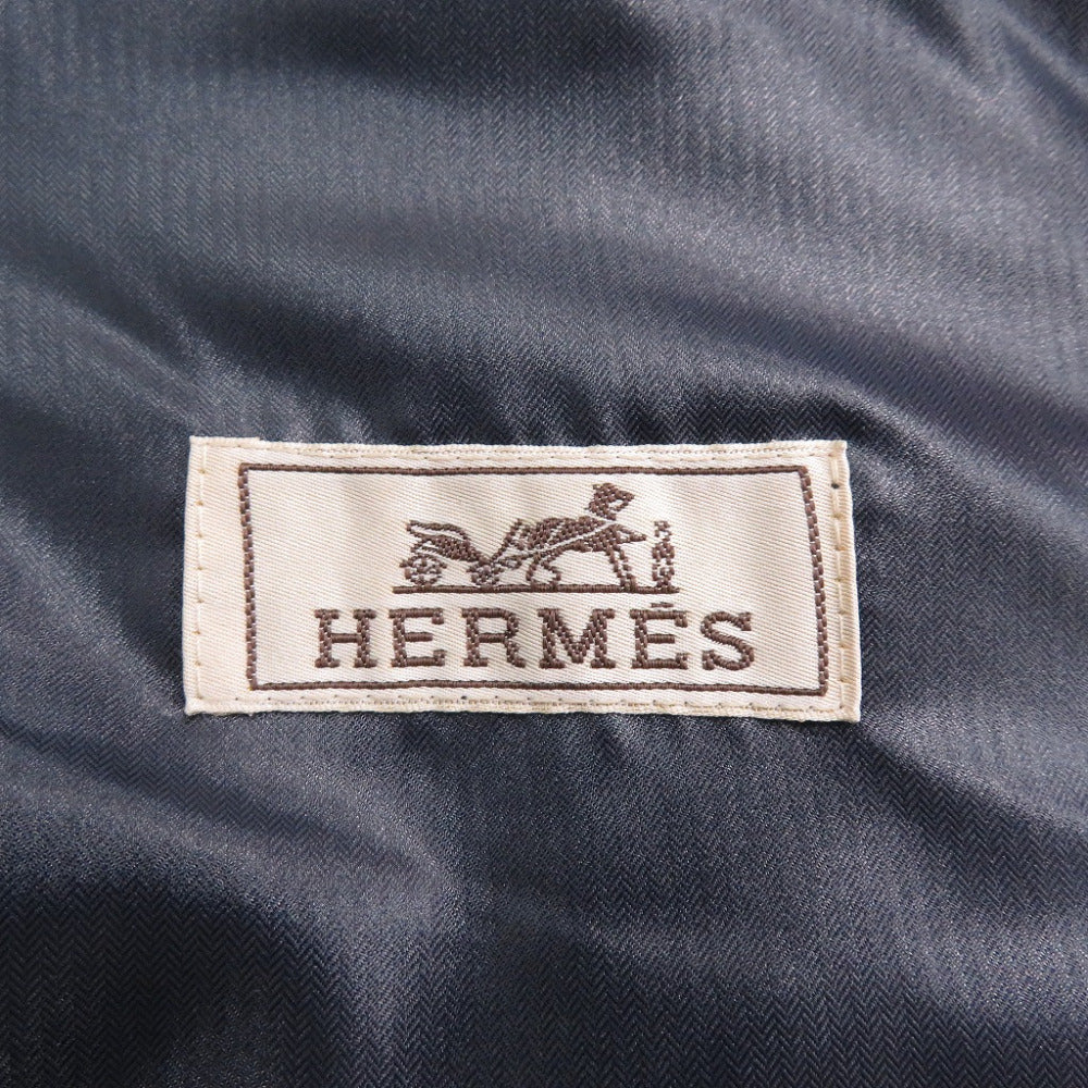 HERMES Down vest Cashmere, Nylon black Cashmere down vest 46