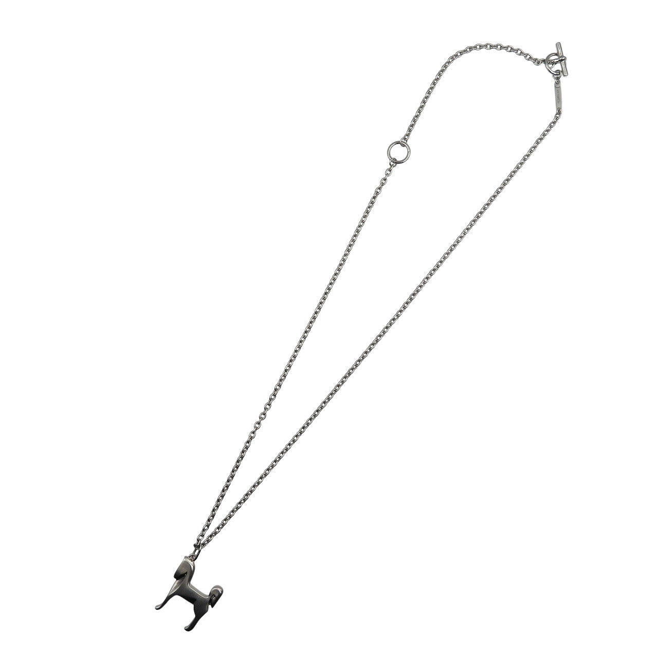 HERMES Necklace metal Silver Panache