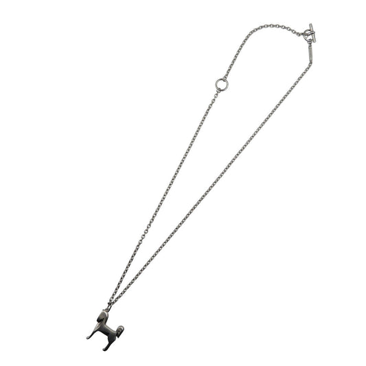HERMES Necklace metal Silver Panache