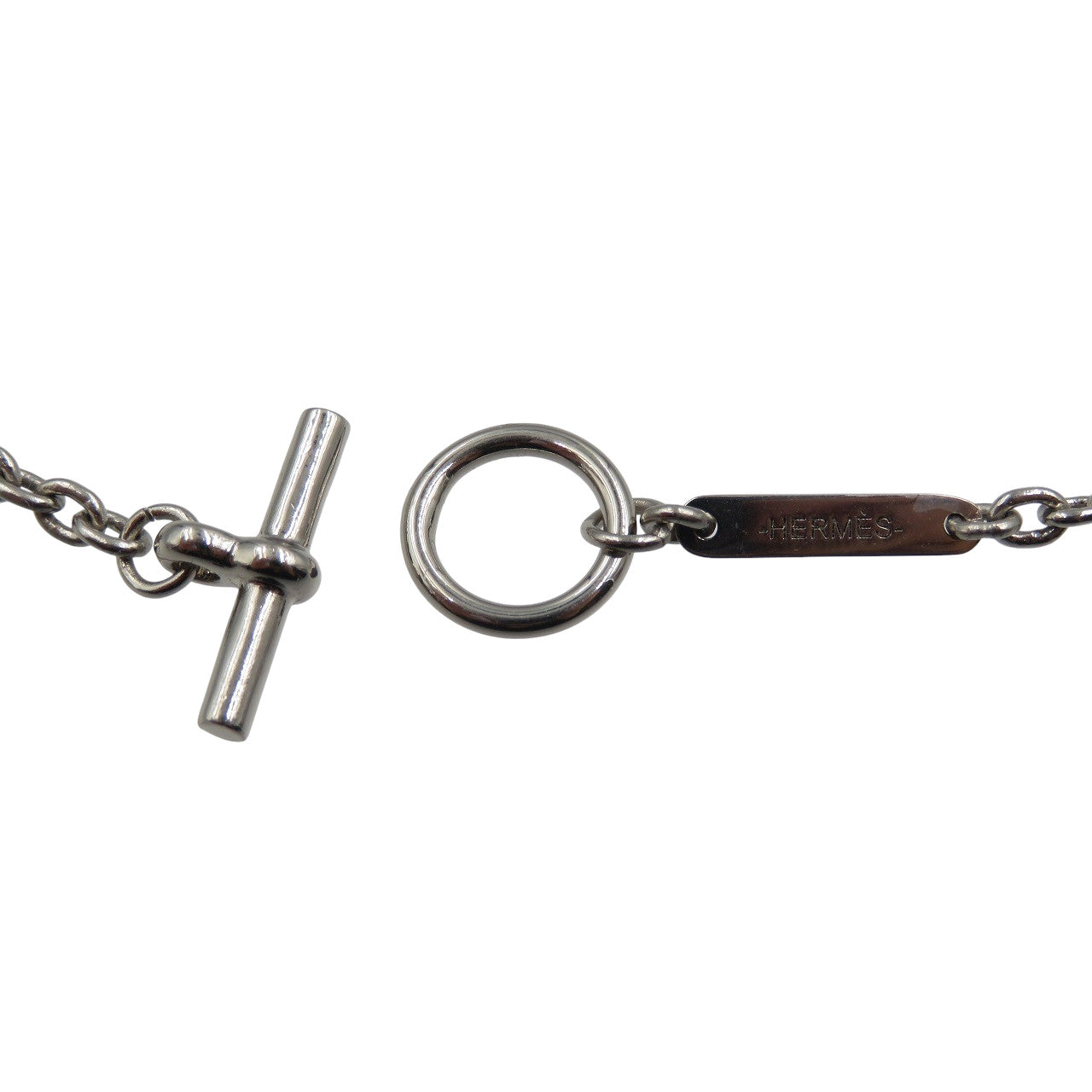 HERMES Necklace metal Silver Panache