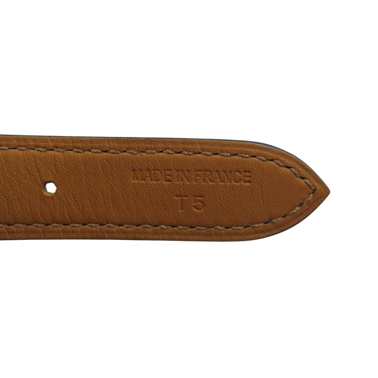 HERMES bracelet leather black Etrivière Derby T5