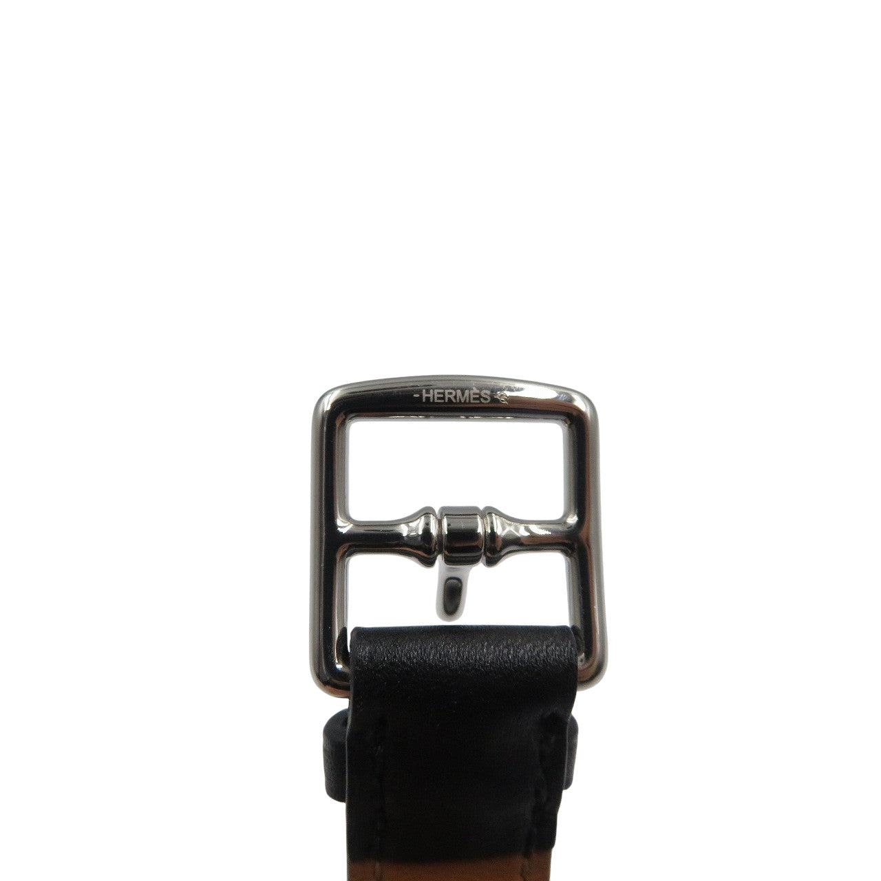 HERMES bracelet leather black Etrivière Derby T5