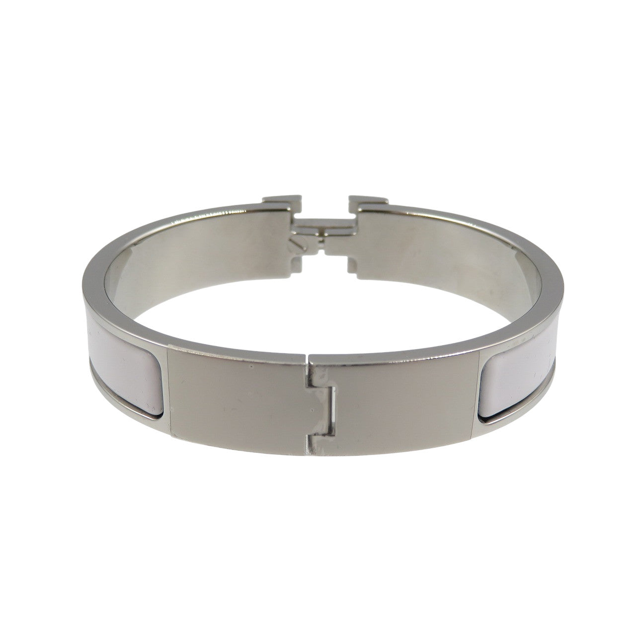 HERMES Bangle CE ,  Stainless Steel white Click crack PM enamel