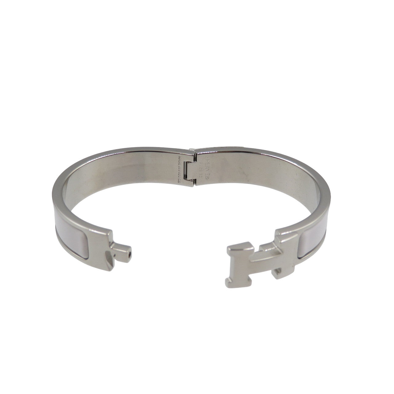HERMES Bangle CE ,  Stainless Steel white Click crack PM enamel
