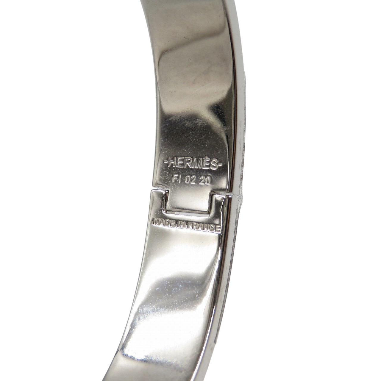 HERMES Bangle CE ,  Stainless Steel white Click crack PM enamel
