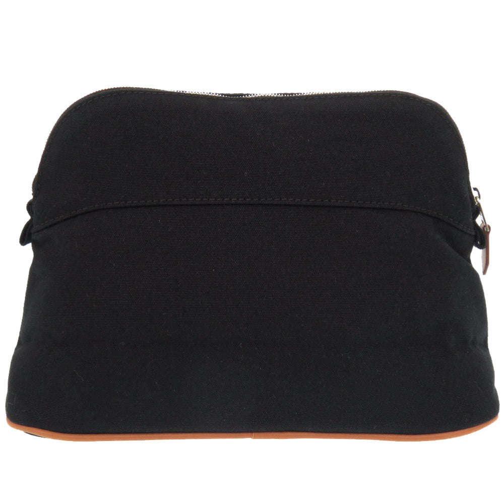 HERMES Pouch cotton black Bored pouch 25 MM Women Used