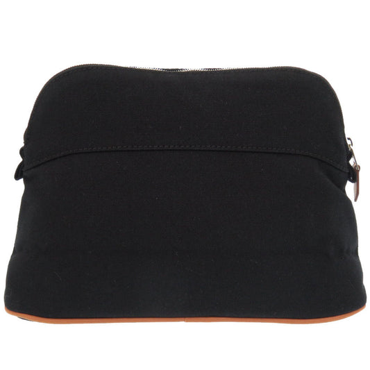 HERMES Pouch cotton black Bored pouch 25 MM Women Used