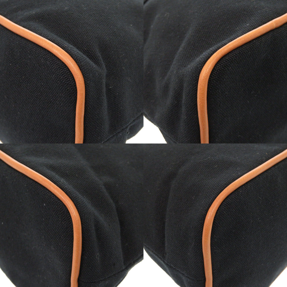 HERMES Pouch cotton black Bored pouch 25 MM Women Used