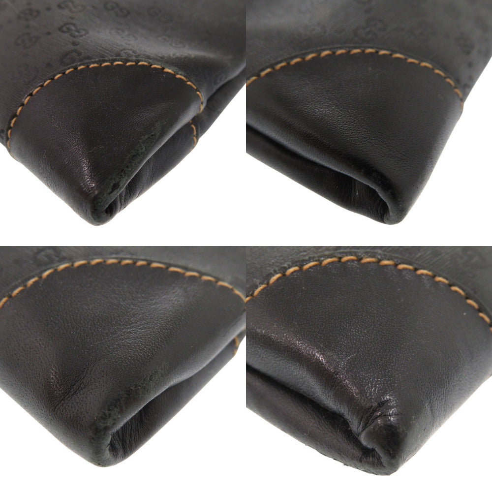 GUCCI Tote Bag 002-63-0048 PVC black Old Gucci Sherry Line Micro GG Women Used