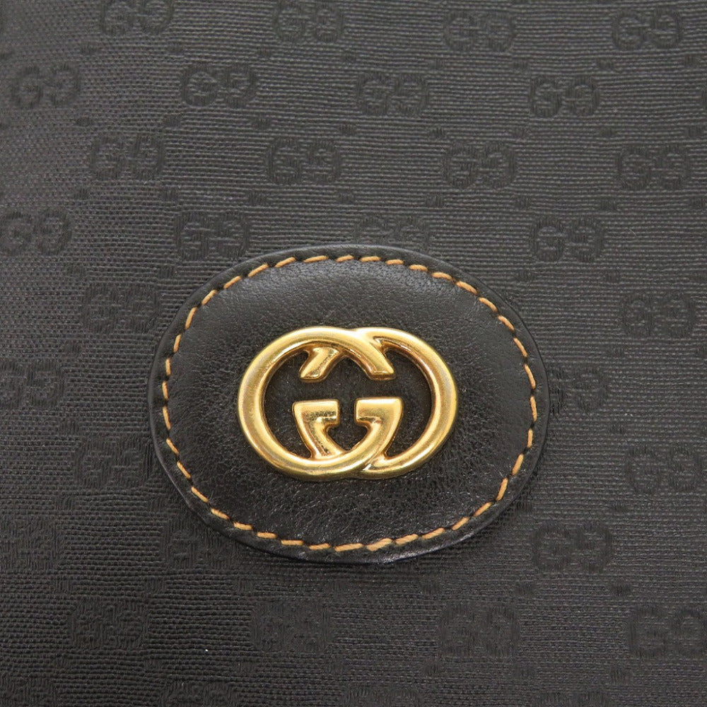GUCCI Tote Bag 002-63-0048 PVC black Old Gucci Sherry Line Micro GG Women Used