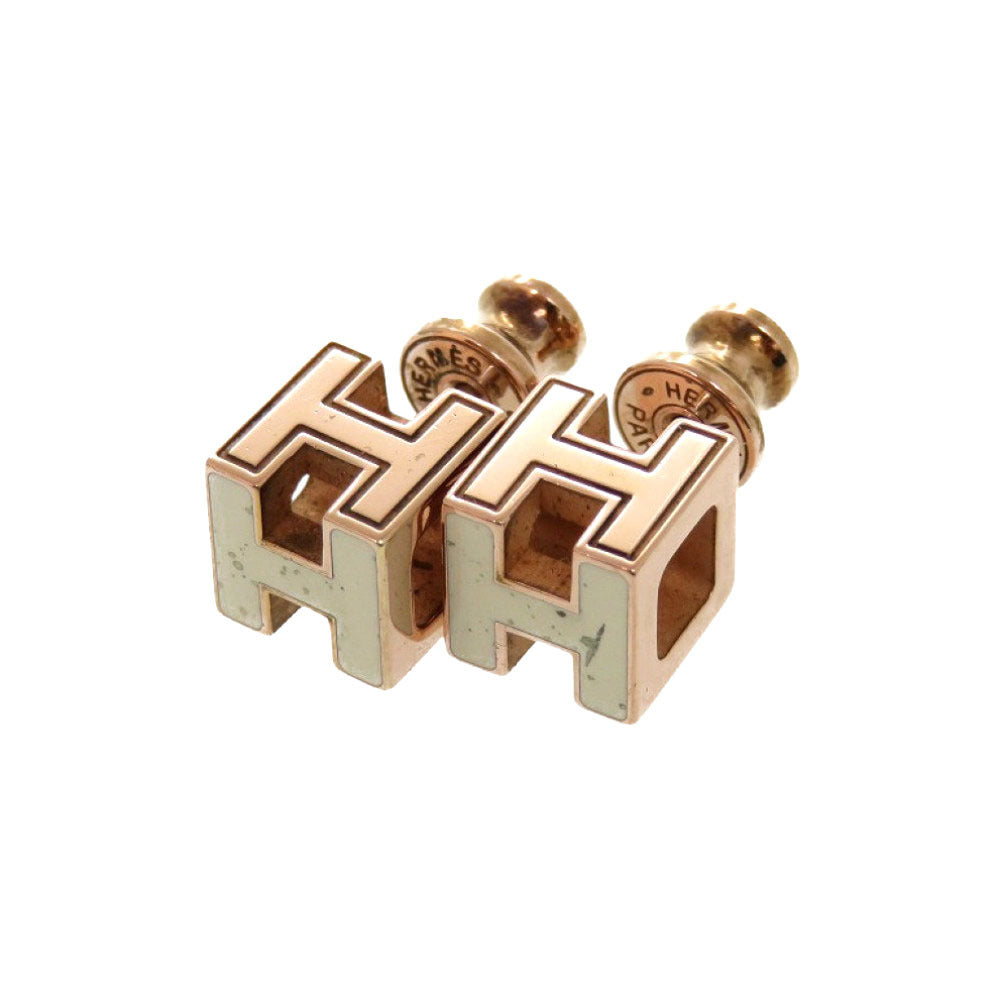 HERMES Pierce metal Ivory Cardue Ash H-cube