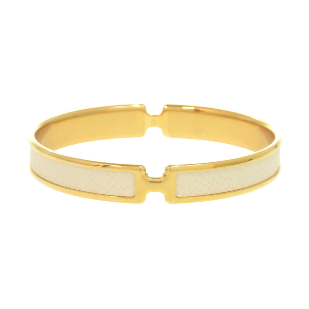 HERMES Bangle Epsom white Olympe Women T3 Used