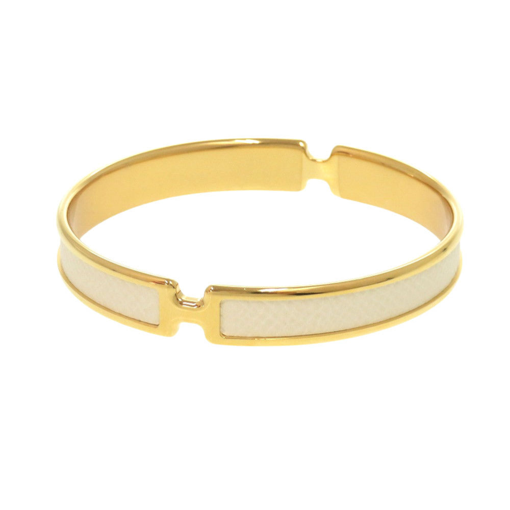 HERMES Bangle Epsom white Olympe Women T3 Used