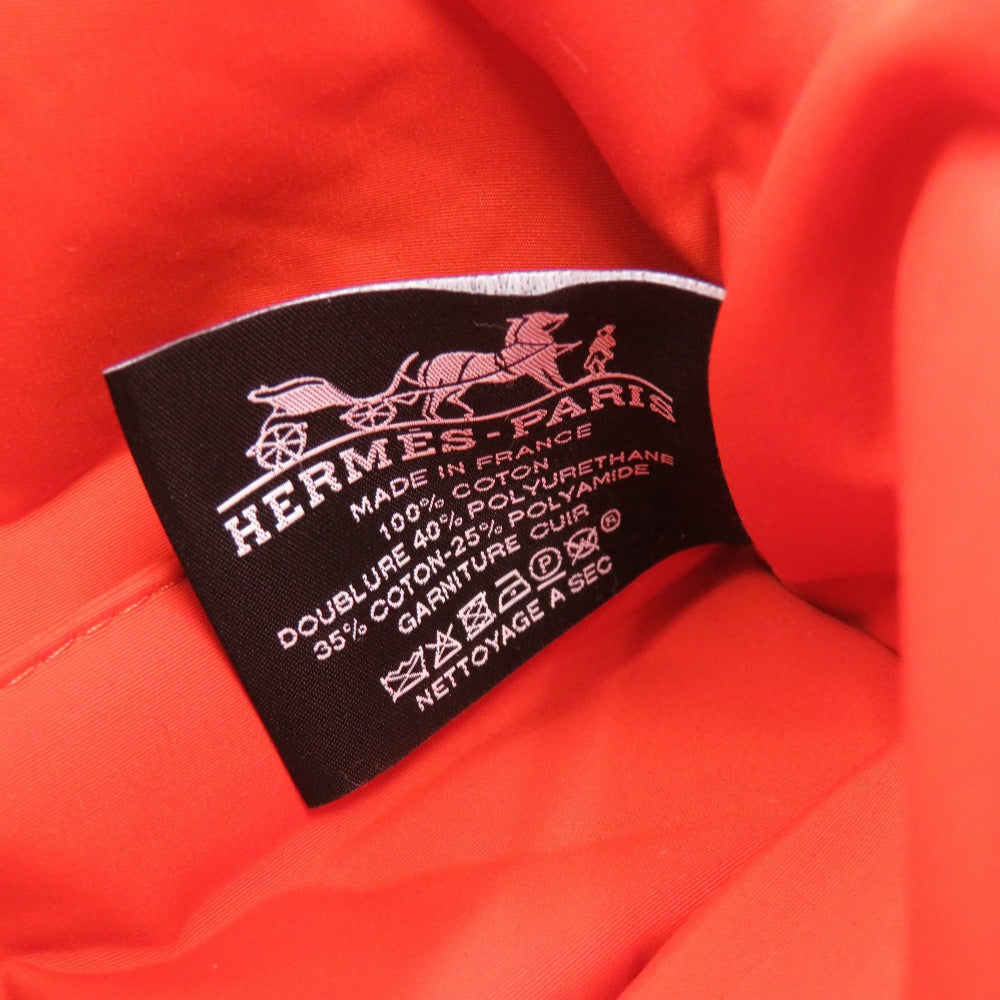 HERMES Pouch canvas Orange Bolide Pouch 20 PM Women Used