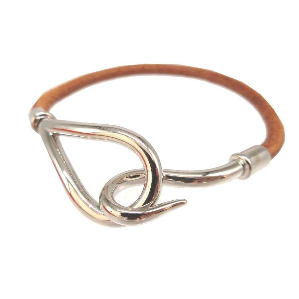 HERMES bracelet Leather, Metal Brown Jumbo bless
