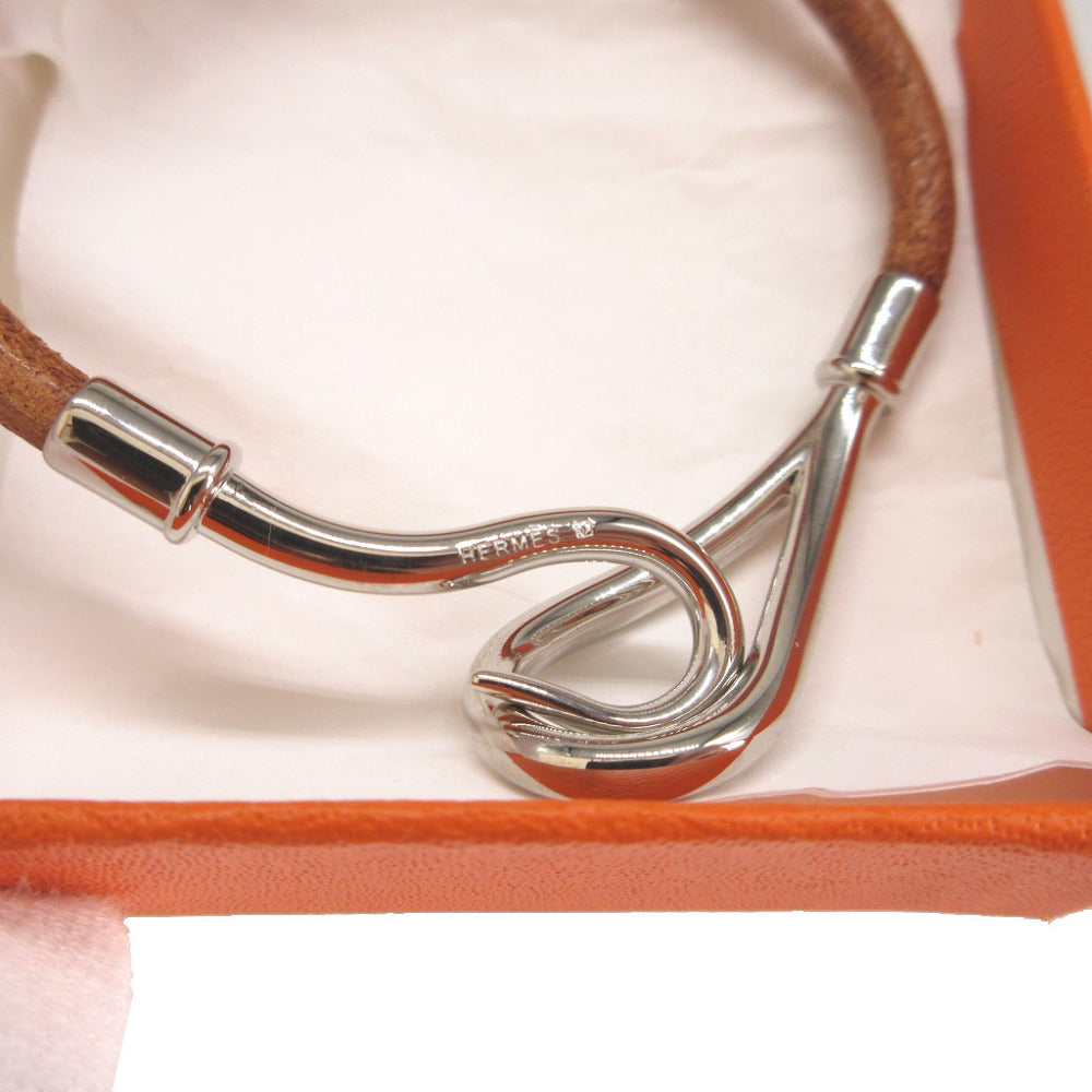 HERMES bracelet Leather, Metal Brown Jumbo bless