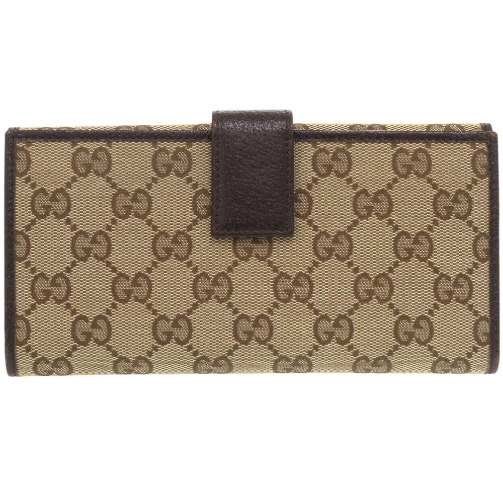 GUCCI Long Wallet Purse 112715 GG canvas beige