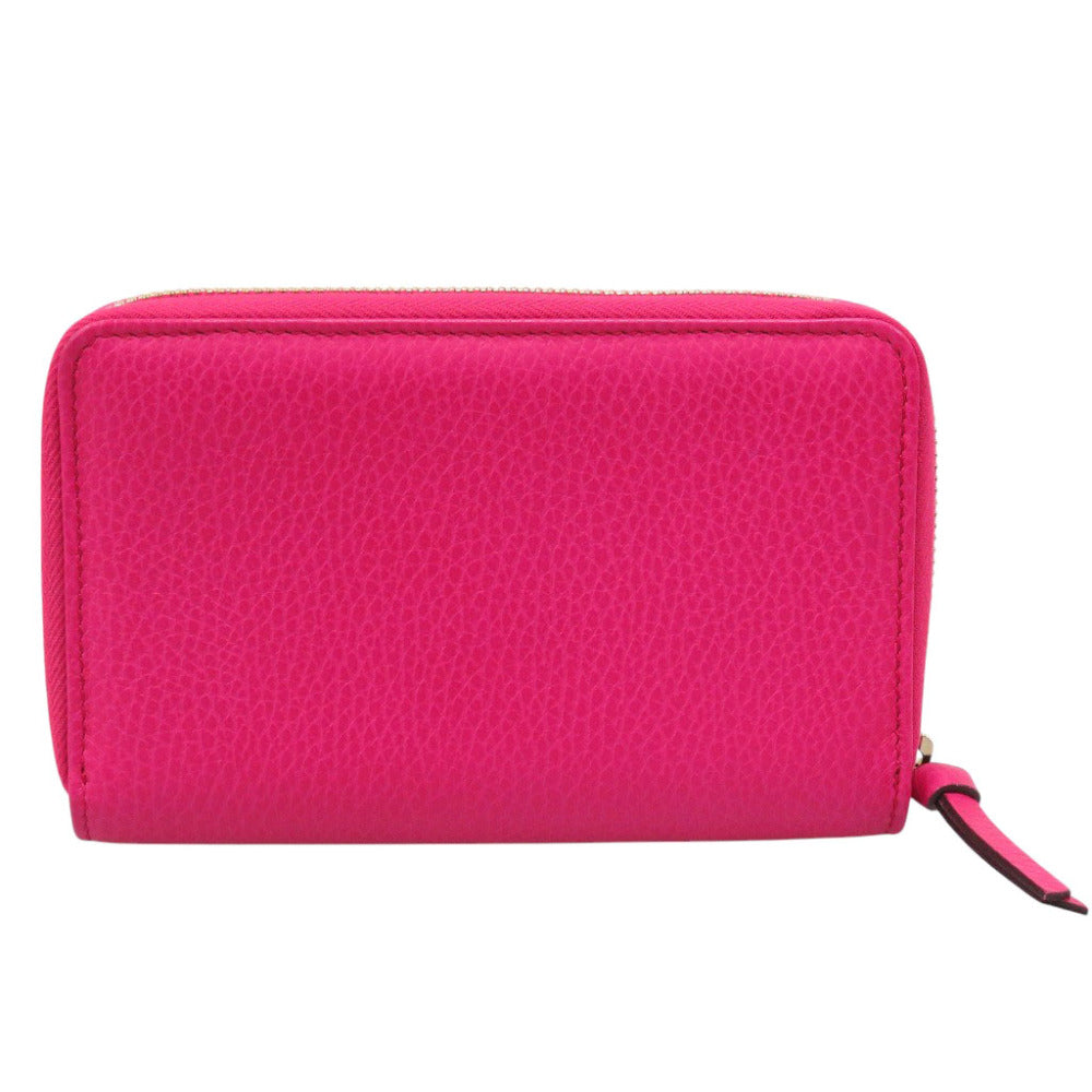 GUCCI Long Wallet Purse 354497 leather Fusha pink Swing