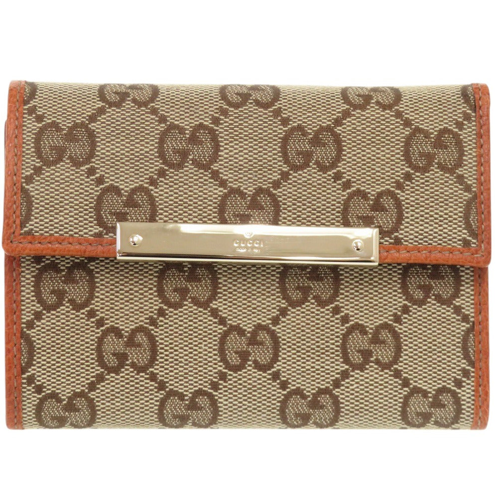 GUCCI Tri-fold wallet 131887 GG canvas beige