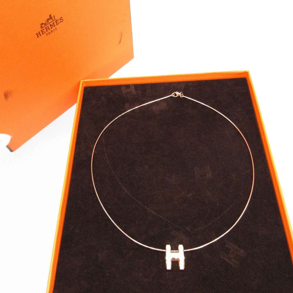 HERMES Necklace metal Ivory Pop ash