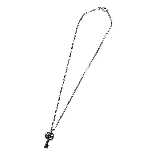 GUCCI Necklace Silver925 Silver Arabesque Double G Key unisex(Unisex) Used