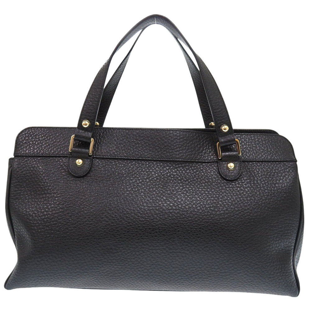 GUCCI Handbag leather black interlocking sherry