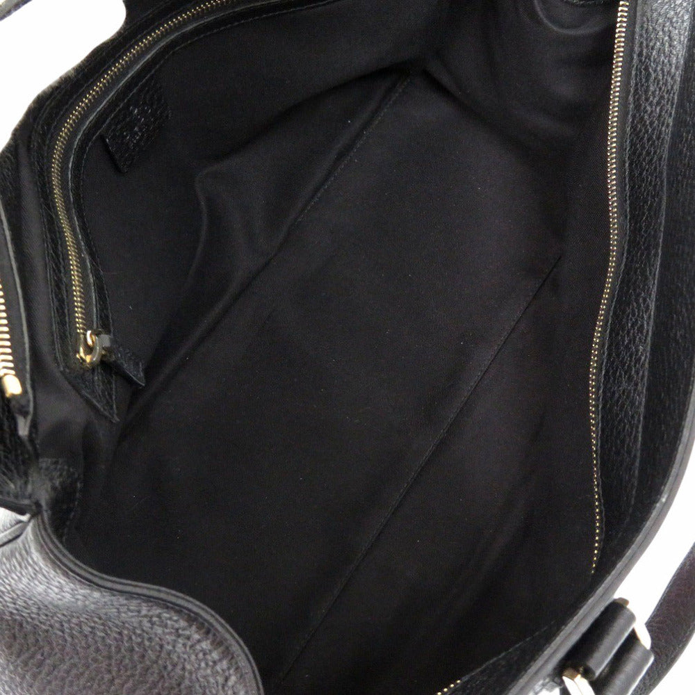 GUCCI Handbag leather black interlocking sherry