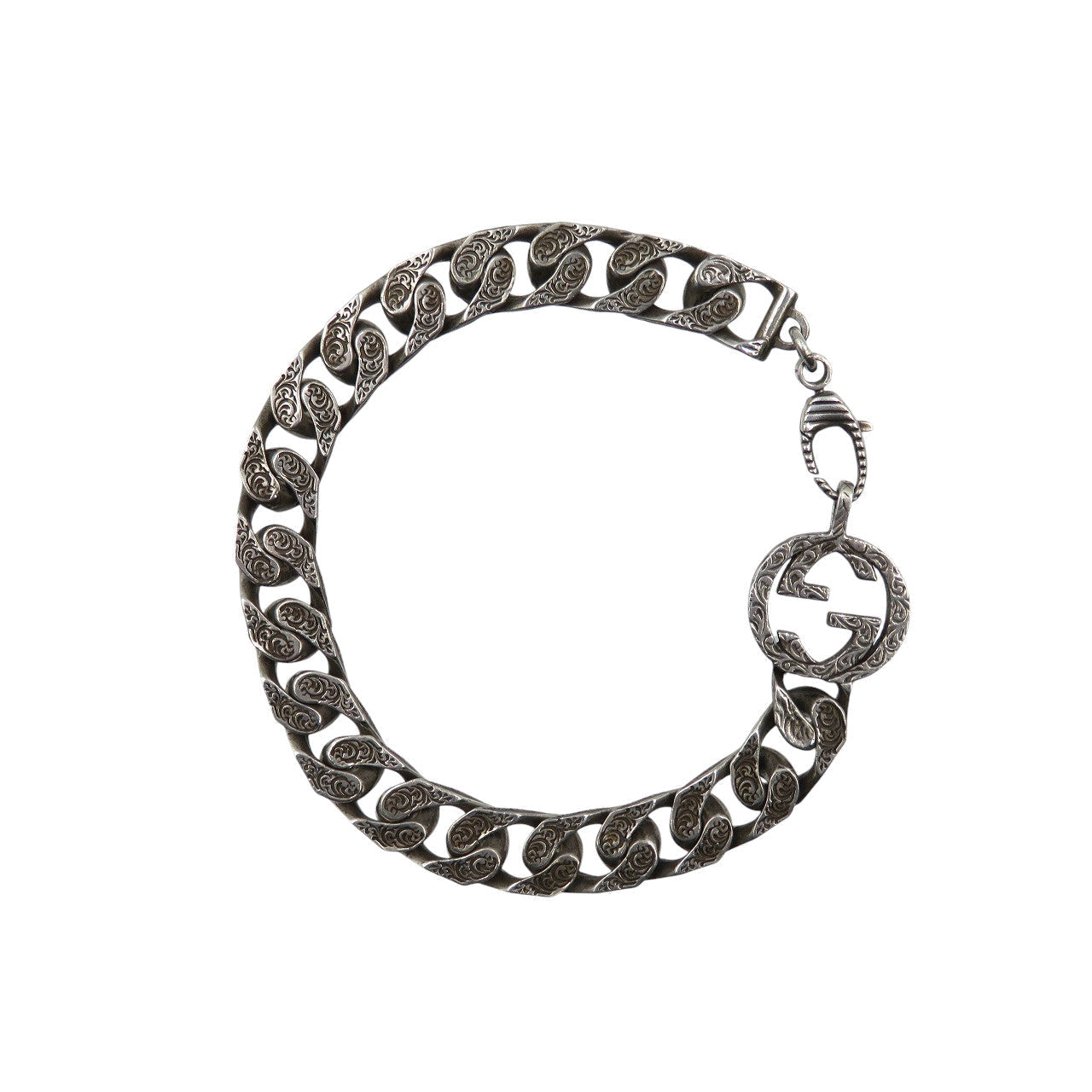 GUCCI bracelet Silver925 Silver Interlocking G Arabesque