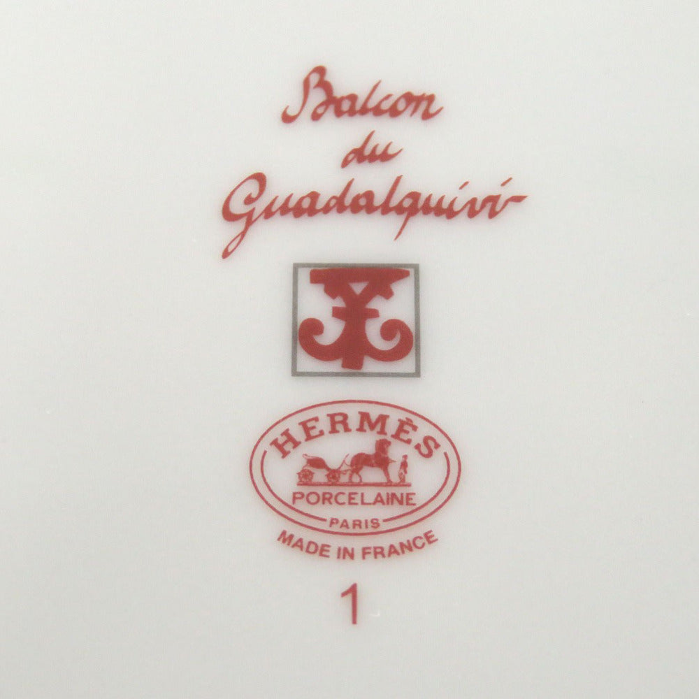 HERMES Tableware Pottery Red Guadalquivir