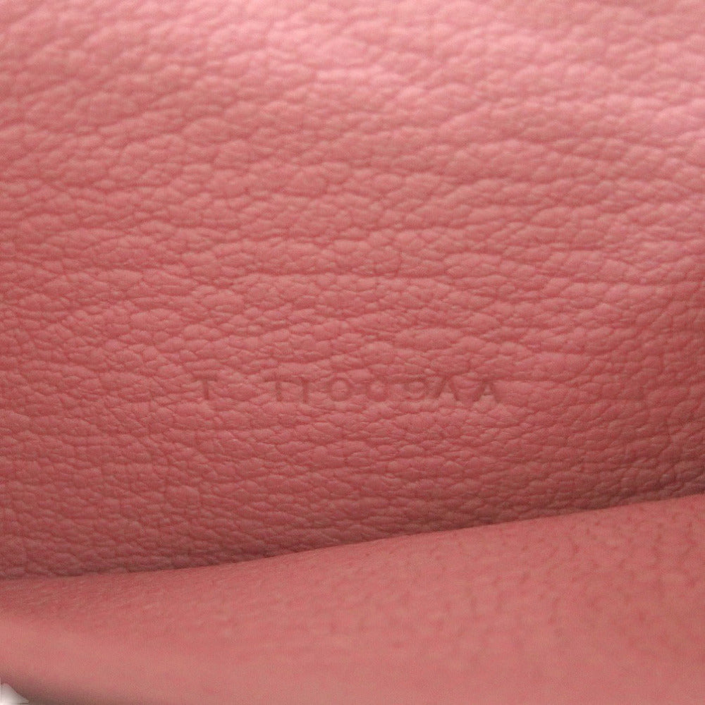 HERMES Long Wallet Purse Shave Rose cherry Beansufla