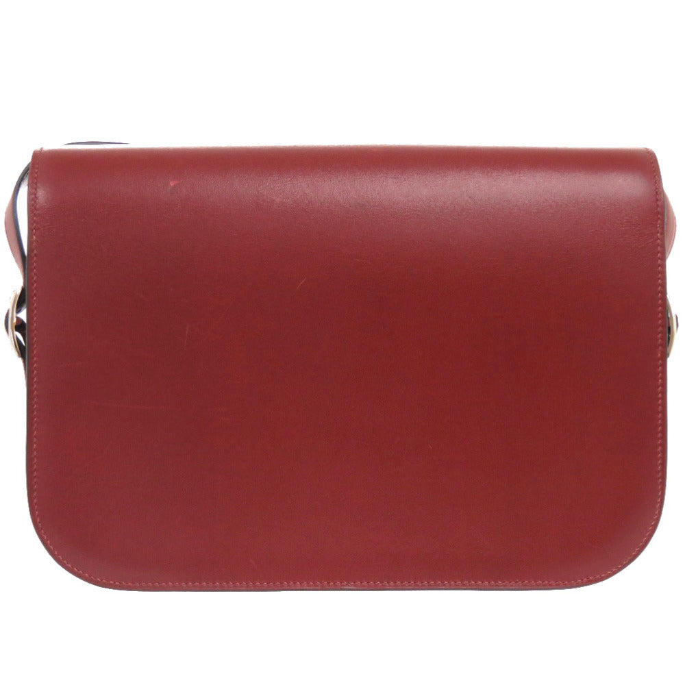 HERMES Shoulder Bag Box scarf Red Martine Women Used