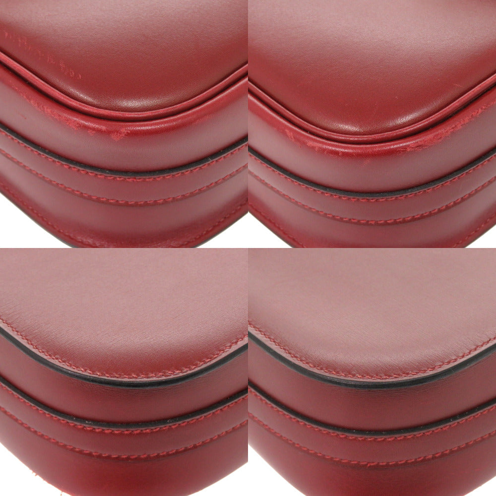 HERMES Shoulder Bag Box scarf Red Martine Women Used