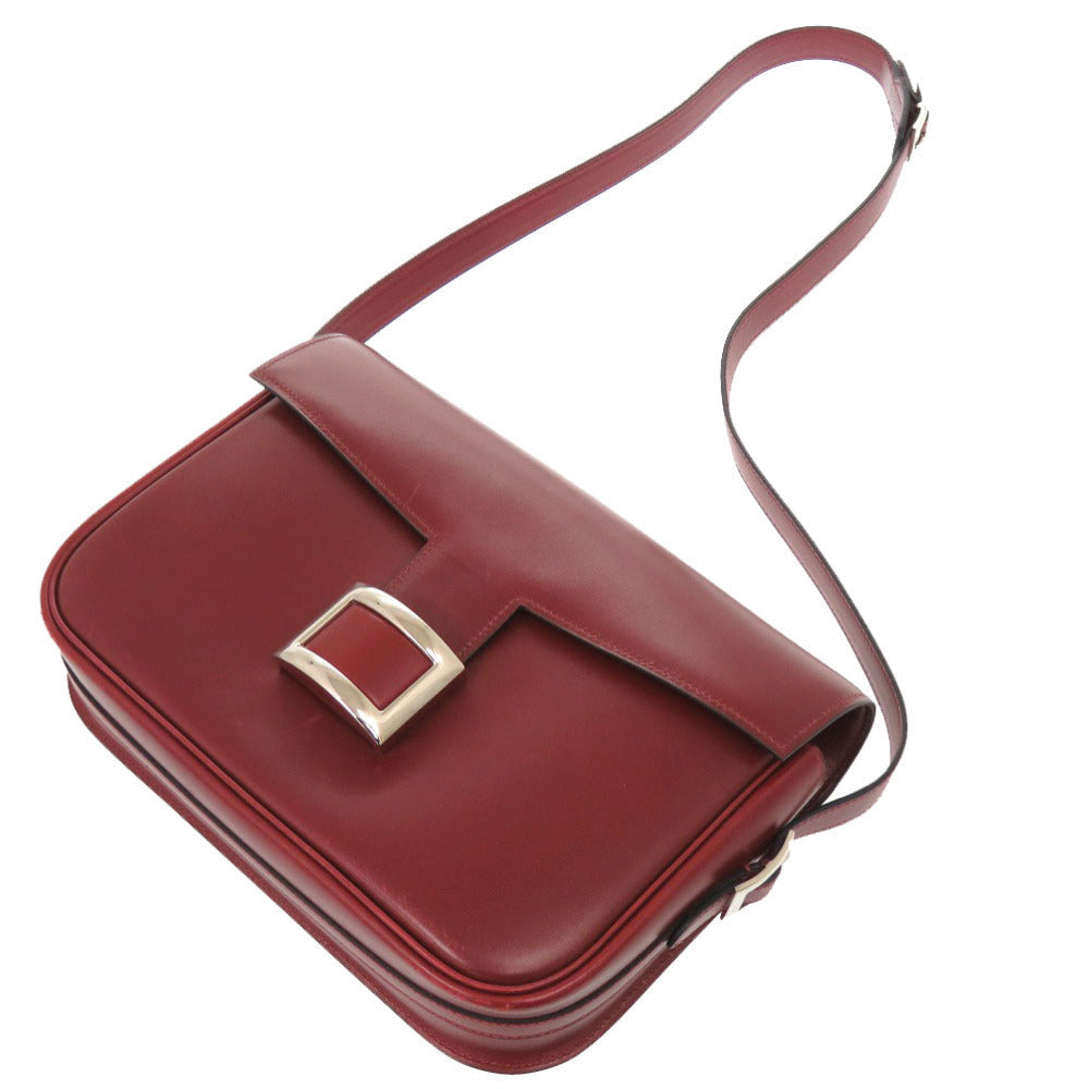 HERMES Shoulder Bag Box scarf Red Martine Women Used
