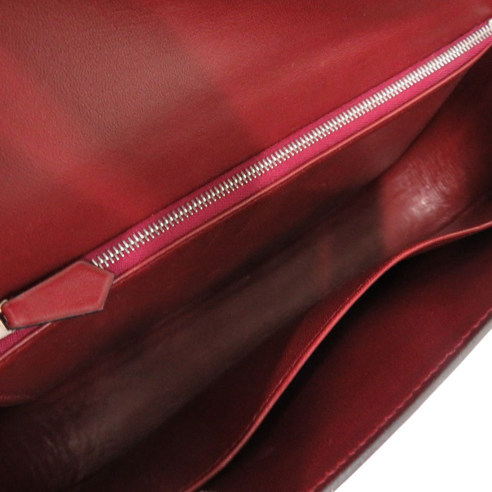 HERMES Shoulder Bag Box scarf Red Martine Women Used